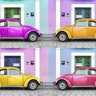 輸入壁紙 カスタム壁紙 PHOTOWALL / Viva Mexico - Four VW Beetle Cars (e328610)