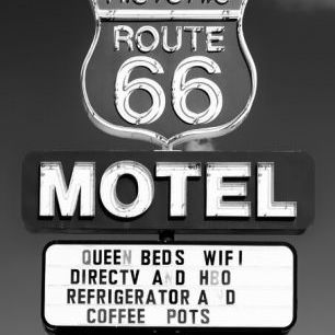 輸入壁紙 カスタム壁紙 Photowall Black Arizona Historic Route 66 Motel 壁紙屋本舗
