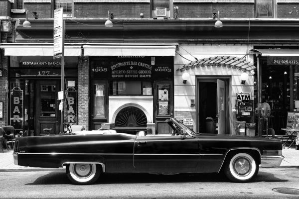 輸入壁紙 カスタム壁紙 PHOTOWALL / Black Manhattan - Black Cadillac (e328634)