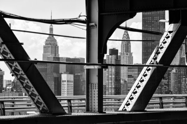 輸入壁紙 カスタム壁紙 PHOTOWALL / Black Manhattan - Skyscrapers (e328637)