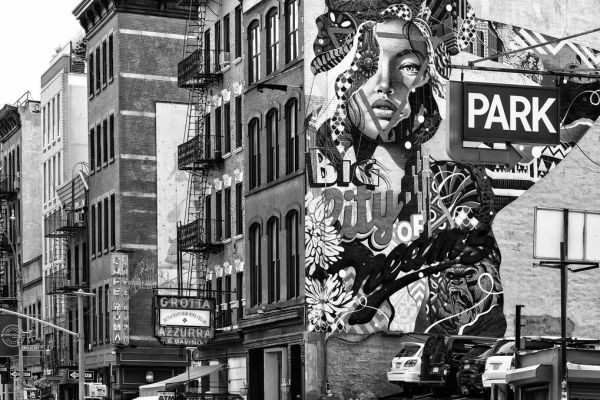 輸入壁紙 カスタム壁紙 PHOTOWALL / Black Manhattan - Graffiti Park (e328638)