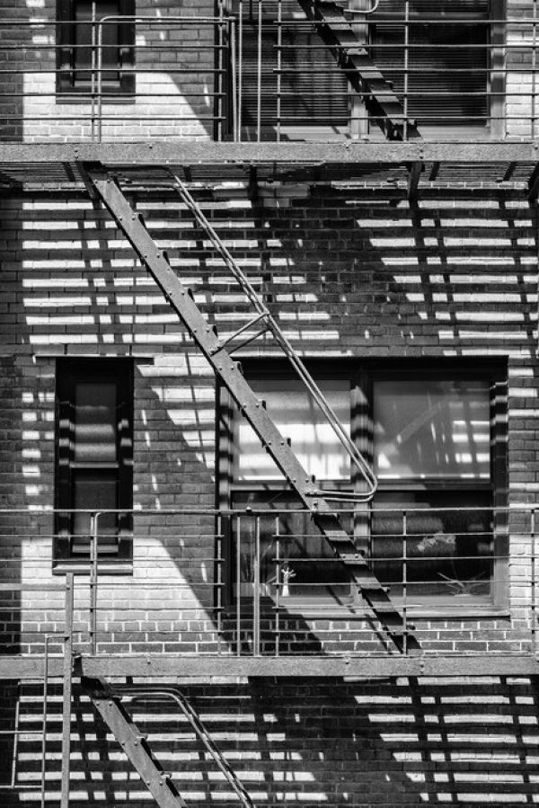 輸入壁紙 カスタム壁紙 PHOTOWALL / Black Manhattan - NYC Building Facade (e328640)