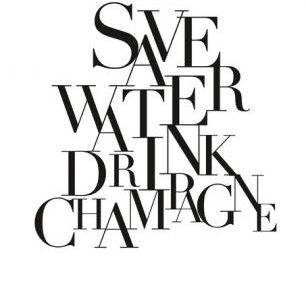 輸入壁紙 カスタム壁紙 PHOTOWALL / Save Water Drink Champagne (e328694)