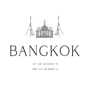 輸入壁紙 カスタム壁紙 PHOTOWALL / Bangkok Coordinates (e325752)