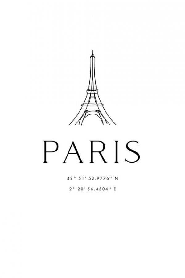 輸入壁紙 カスタム壁紙 PHOTOWALL / Paris Coordinates (e325782)