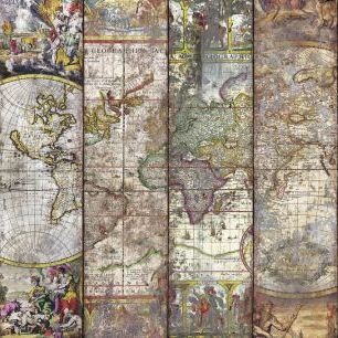 輸入壁紙 カスタム壁紙 PHOTOWALL / Old Times World Map (e329532)