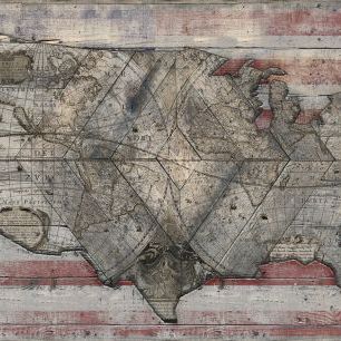 輸入壁紙 カスタム壁紙 PHOTOWALL / USA Map - Forever (e329555)