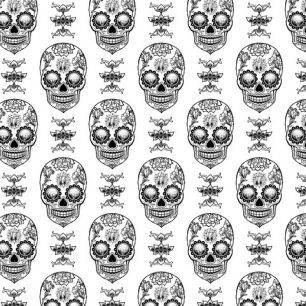 輸入壁紙 カスタム壁紙 PHOTOWALL / Skull Repeating Pattern (e330053)