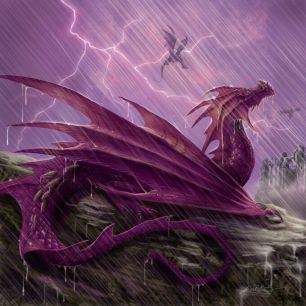 輸入壁紙 カスタム壁紙 PHOTOWALL / Dragon in a Thunderstorm (e330152)