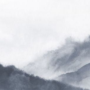 輸入壁紙 カスタム壁紙 PHOTOWALL / Misty mountains - Gray (e327465)
