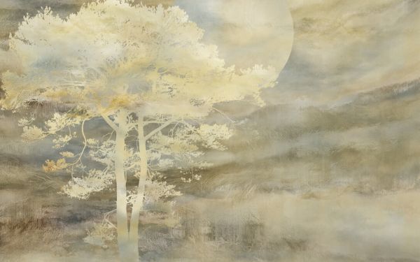 輸入壁紙 カスタム壁紙 PHOTOWALL / Scots Pine in Moonlight (e330211)