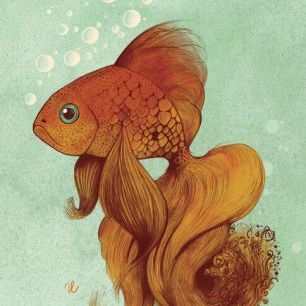 輸入壁紙 カスタム壁紙 PHOTOWALL / Goldfish (e330075)