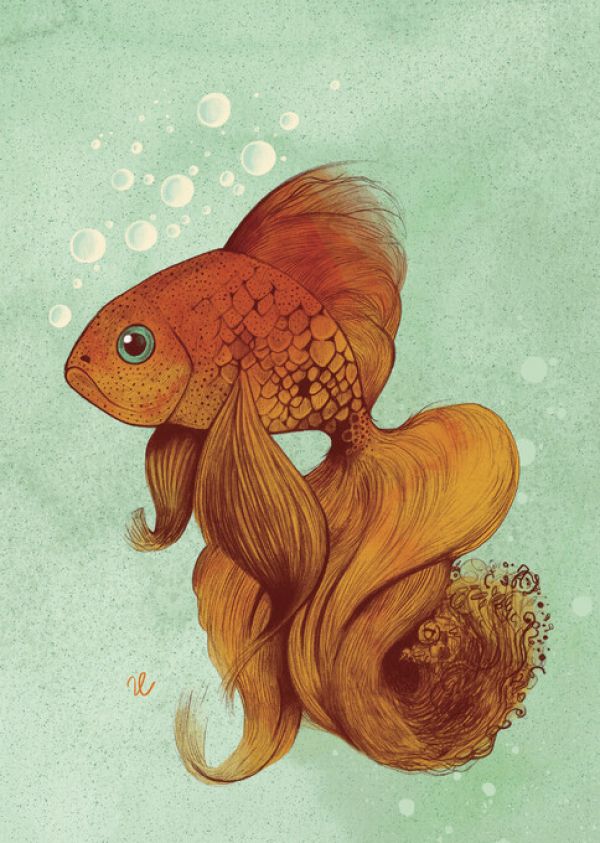 輸入壁紙 カスタム壁紙 PHOTOWALL / Goldfish (e330075)
