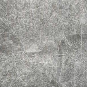 輸入壁紙 カスタム壁紙 PHOTOWALL / Concrete Wall London City Map (e330246)