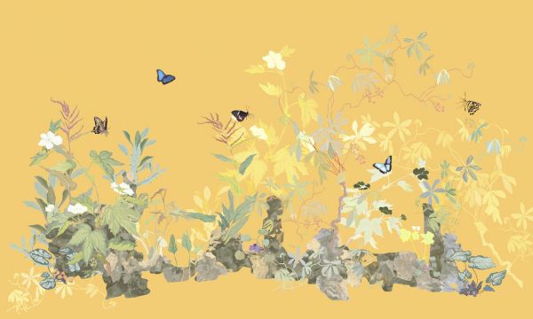輸入壁紙 カスタム壁紙 PHOTOWALL / Butterflies Paradise - Honey (e330678)
