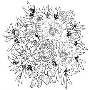 輸入壁紙 カスタム壁紙 PHOTOWALL / Flower Bouquet (e331230)