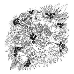 輸入壁紙 カスタム壁紙 PHOTOWALL / Floral Bouquet (e331236)