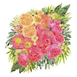輸入壁紙 カスタム壁紙 PHOTOWALL / Floral Bouquet II (e331237)