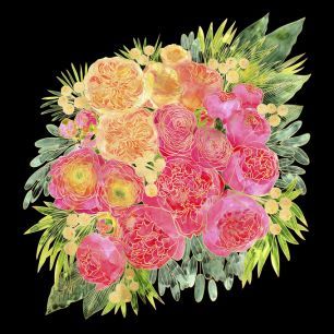 輸入壁紙 カスタム壁紙 PHOTOWALL / Floral Bouquet III (e331238)