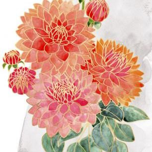 輸入壁紙 カスタム壁紙 PHOTOWALL / Decorative Flower II (e331244)