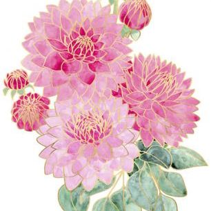 輸入壁紙 カスタム壁紙 PHOTOWALL / Decorative Flower IV (e331246)