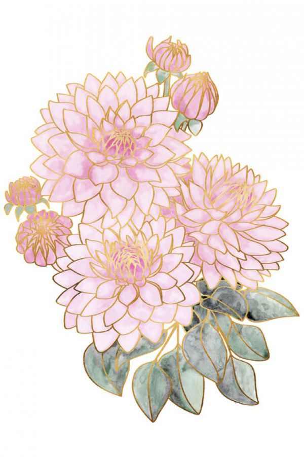 輸入壁紙 カスタム壁紙 PHOTOWALL / Decorative Flower V (e331247)