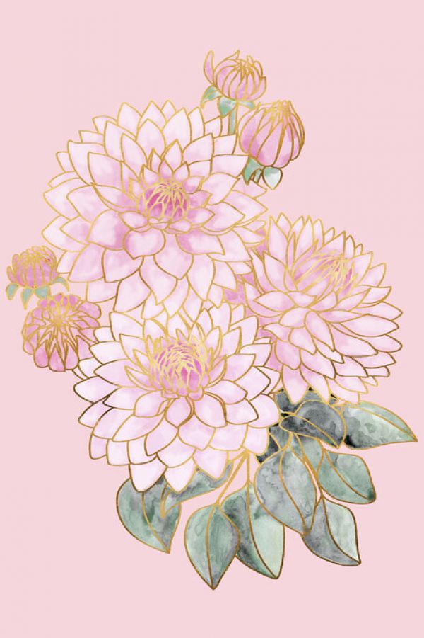 輸入壁紙 カスタム壁紙 PHOTOWALL / Decorative Flower VI (e331248)