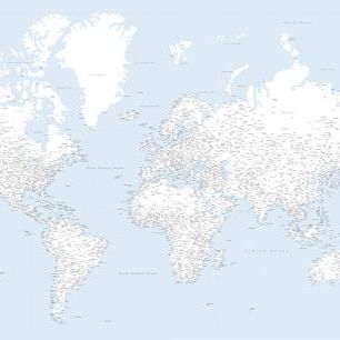 輸入壁紙 カスタム壁紙 PHOTOWALL / World Map with Cities XX (e331261)