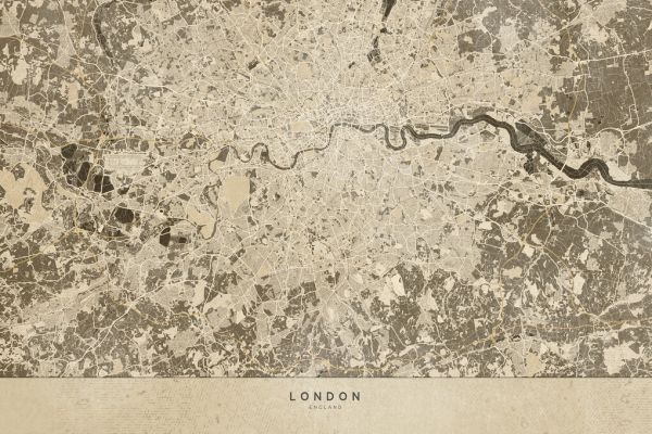 輸入壁紙 カスタム壁紙 PHOTOWALL / London Map (e331319)
