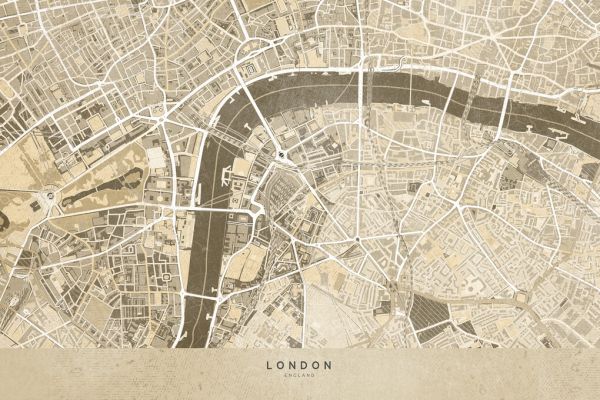 輸入壁紙 カスタム壁紙 PHOTOWALL / London Map IV (e331322)