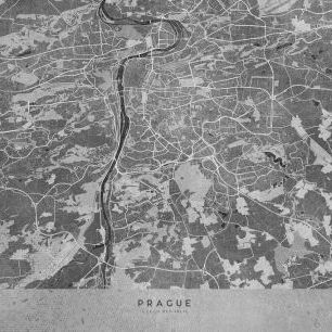輸入壁紙 カスタム壁紙 PHOTOWALL / Prague Map (e331323)