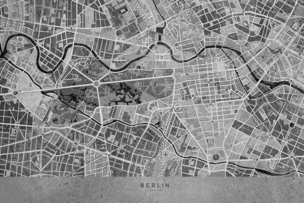 輸入壁紙 カスタム壁紙 PHOTOWALL / Berlin Map (e331325)