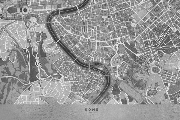 輸入壁紙 カスタム壁紙 PHOTOWALL / Rome Map (e331327)