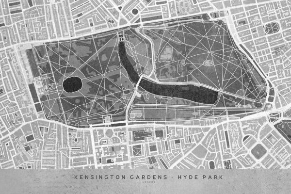 輸入壁紙 カスタム壁紙 PHOTOWALL / Kingston Gardens Map (e331331)