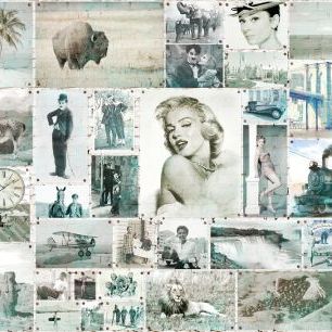 輸入壁紙 カスタム壁紙 PHOTOWALL / Vintage Collage (e333028)