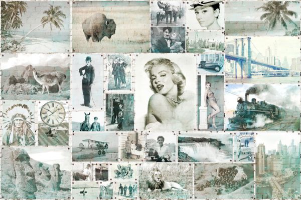 輸入壁紙 カスタム壁紙 PHOTOWALL / Vintage Collage (e333028)