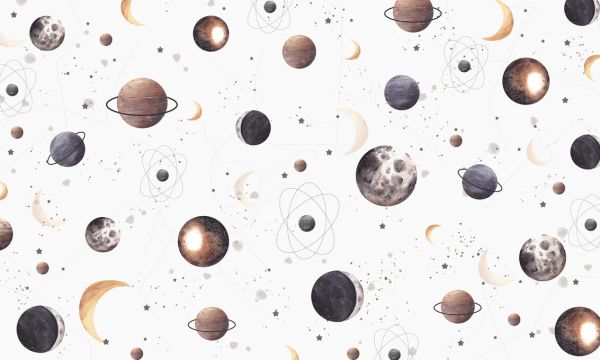 輸入壁紙 カスタム壁紙 PHOTOWALL / Atomic Planets (e333848)