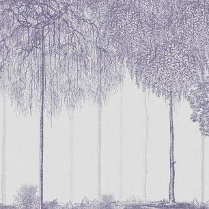 輸入壁紙 カスタム壁紙 PHOTOWALL / Trees Cascade - Lavender (e333874)
