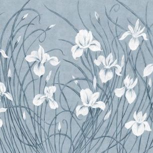 輸入壁紙 カスタム壁紙 PHOTOWALL / Waving Irises - Cold (e333880)