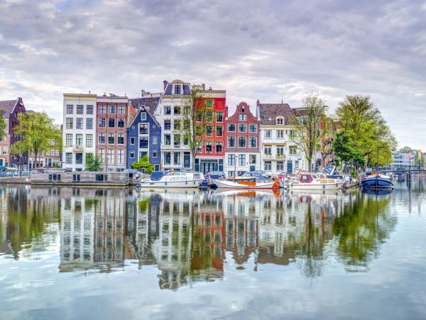 輸入壁紙 カスタム壁紙 PHOTOWALL / Amsterdam Townhouses by the Canal (e333949)