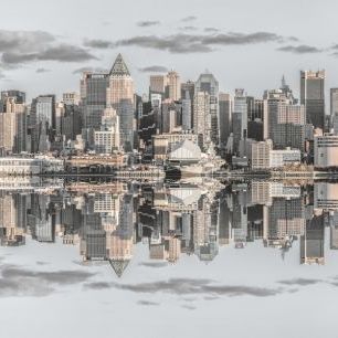輸入壁紙 カスタム壁紙 PHOTOWALL / Panoramic View of Lower Manhattan Skyline New York (e334033)