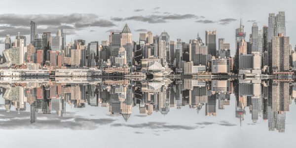 輸入壁紙 カスタム壁紙 PHOTOWALL / Panoramic View of Lower Manhattan Skyline New York (e334033)