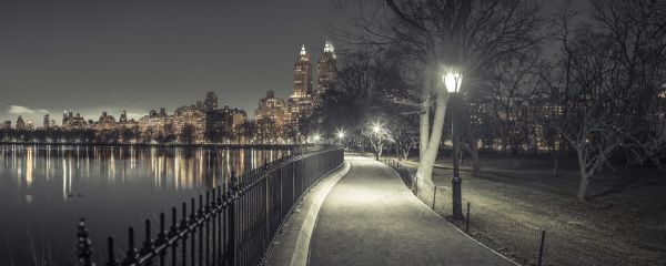 輸入壁紙 カスタム壁紙 PHOTOWALL / Central Park at Night New York (e334046)