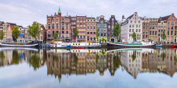 輸入壁紙 カスタム壁紙 PHOTOWALL / Amsterdam Canal Reflections II (e334051)