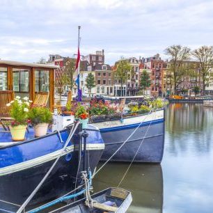 輸入壁紙 カスタム壁紙 PHOTOWALL / Houseboats Amsterdam Canal (e334052)