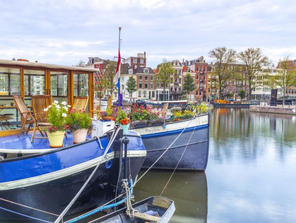 輸入壁紙 カスタム壁紙 PHOTOWALL / Houseboats Amsterdam Canal (e334052)