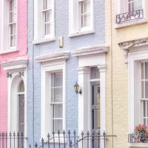 輸入壁紙 カスタム壁紙 PHOTOWALL / Multicoloured Houses Portobello London (e334055)
