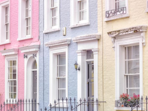 輸入壁紙 カスタム壁紙 PHOTOWALL / Multicoloured Houses Portobello London (e334055)