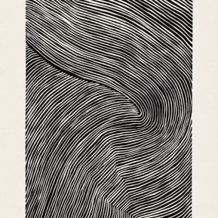 輸入壁紙 カスタム壁紙 PHOTOWALL / Stripes Linocut - Black III (e333925)