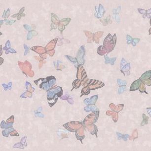 輸入壁紙 カスタム壁紙 PHOTOWALL / Butterfly Wings - Pink (e335217)